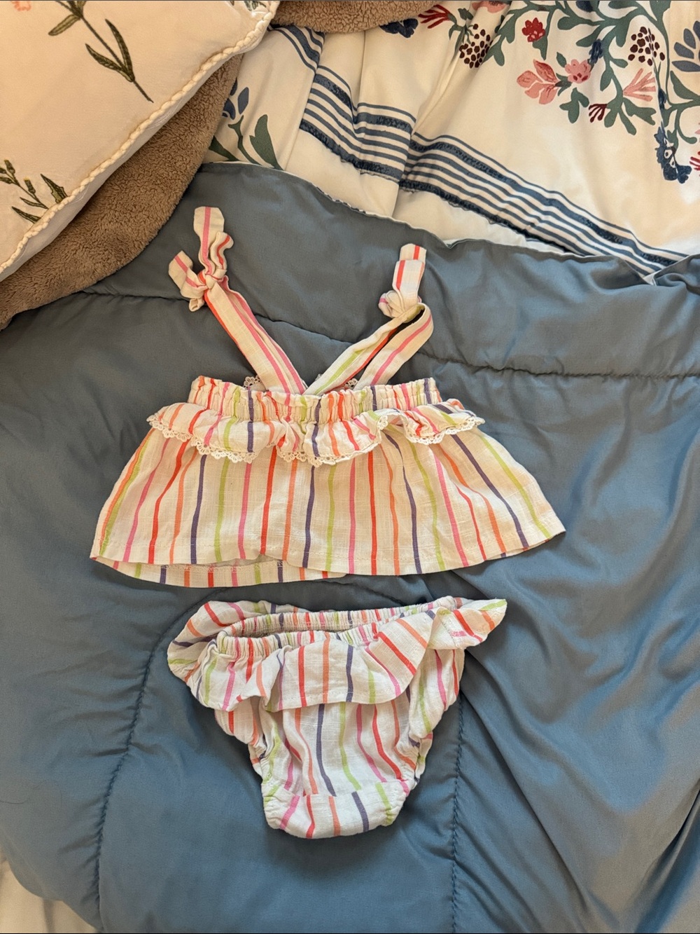 Striped Multicolor Baby Tankini Set - Kids Accessories